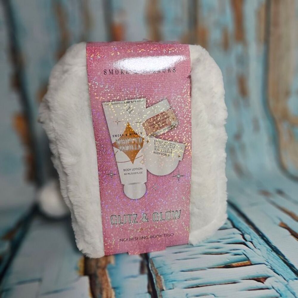 Smoke & Mirrors Whipped Vanilla Glitz & Glow Body Trio Gift Set NEW